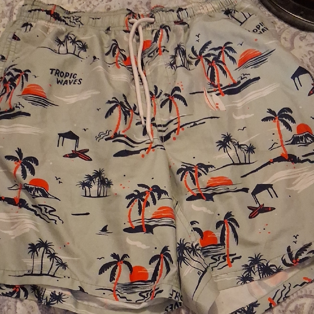 Gray and Orange Athletic Shorts for Active Days